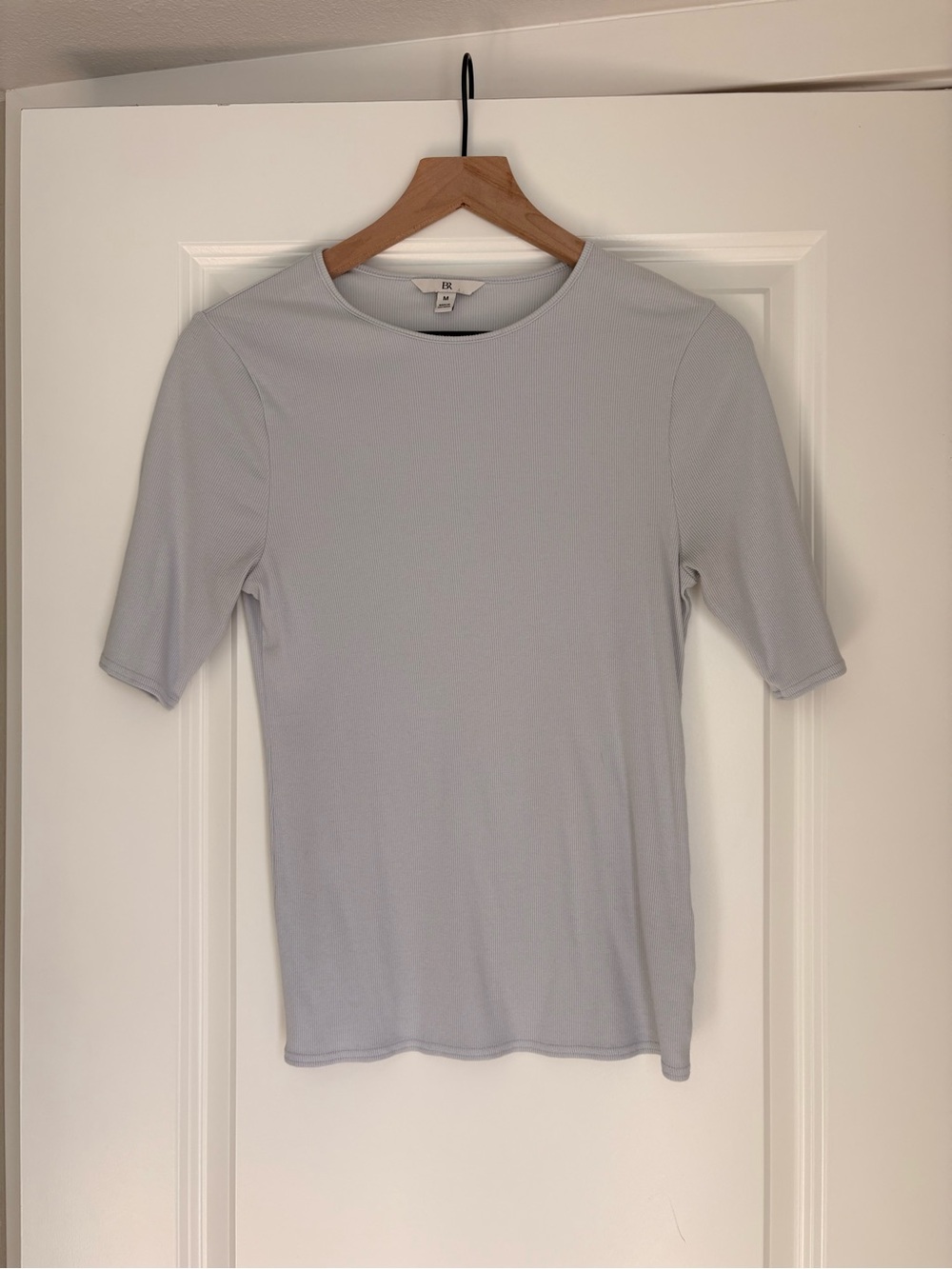 Banana Republic Ribbed Tee - Light Blue